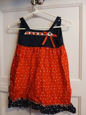 Sophie Rose Girls 4T Red and Blue Dress Summer